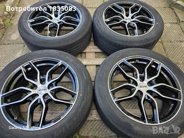 Лети джанти 18ки 5х114.3 Anzio + летни гуми 225/55/18 Bridgestone, снимка 3 - Гуми и джанти - 54420547