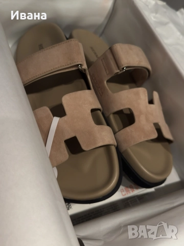 Дамски чехли Hermes   , снимка 5 - Чехли - 55405276