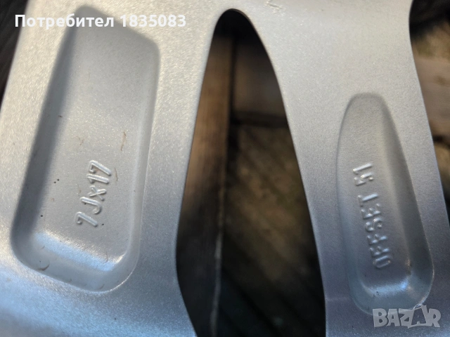Лети джанти 17ки 5х112 Hyundai + летни гуми 225/60/17 Hankook, снимка 9 - Гуми и джанти - 55082044