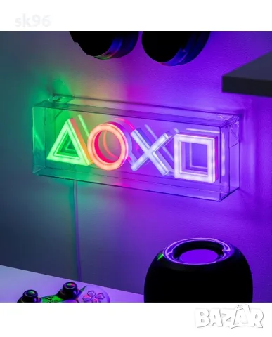 Неонова LED лампа Playstation, 29.8 см, снимка 3 - Лед осветление - 55512177