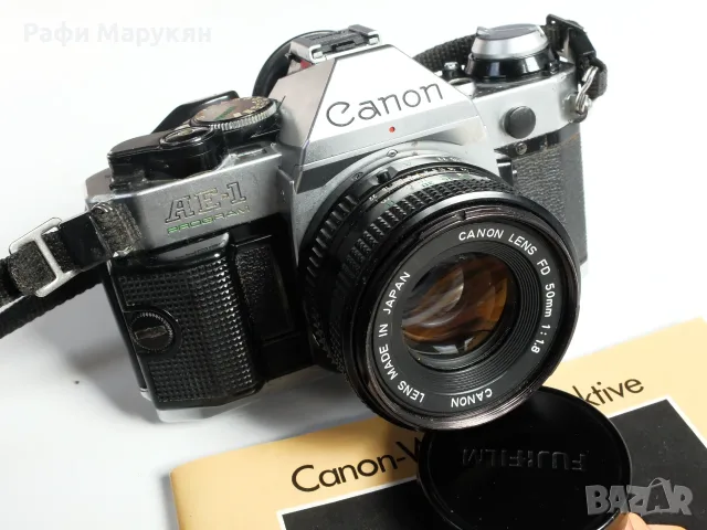 ОБИЧАНИЯТ "CANON AE-1 program'' перфектен филмов апарат, снимка 2 - Фотоапарати - 55621410