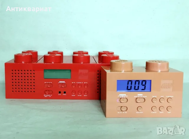 LEGO Stereo CD Boombox с FM/AM радио и AUX (LG 11002) + Lego Радиочасовник (LG11009)