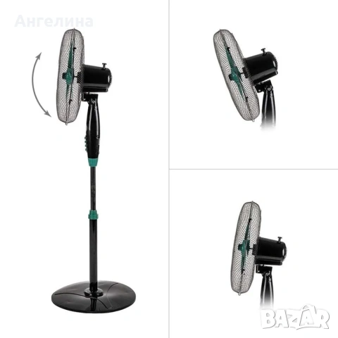 Вентилатор на стойка 16" Muhler FM-1650, 40W, снимка 4 - Вентилатори - 55129035