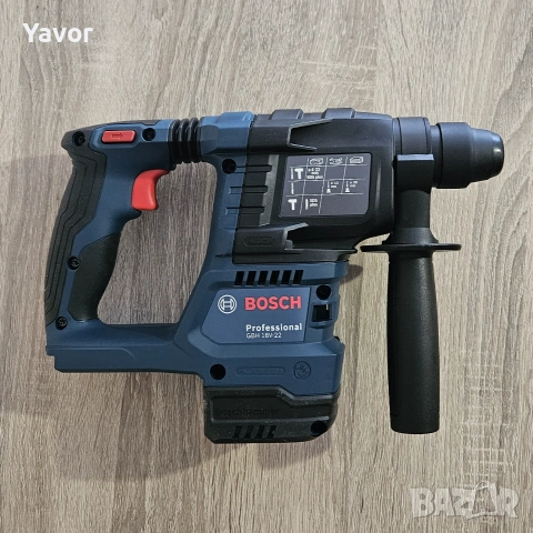 Безчетков акумулаторен перфоратор Bosch GBH 18V-22, SDS, без батерия и зарядно, снимка 4 - Перфоратори - 53990268
