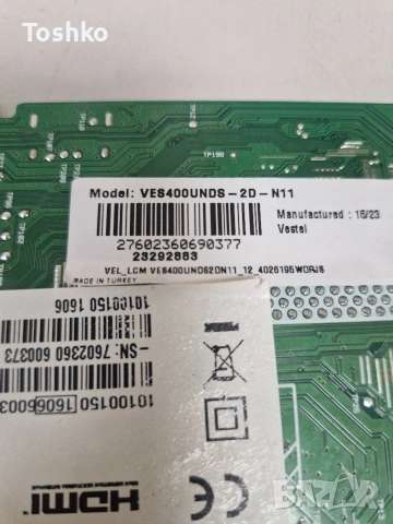 TELEFUNKEN T40FX275DLBPX MAIN BOARD 17MB82S 23298807 POWER BOARD 17IPS12 PANEL VES400UNDS-2D-N11, снимка 4 - Части и Платки - 55091935