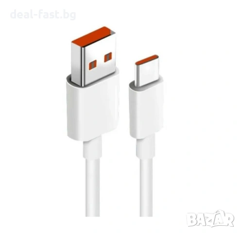 Оригинален USB-C кабел за Xiaomi 6A/120W с бързо зареждане 1м / Бял, снимка 2 - USB кабели - 53967590