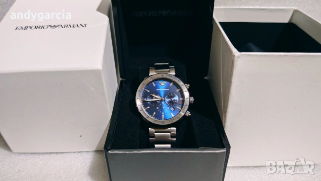 Emporio Armani Mario AR11306 мъжки часовник с хронограф дата, кварц чисто нов в кутия, снимка 2 - Мъжки - 54997781