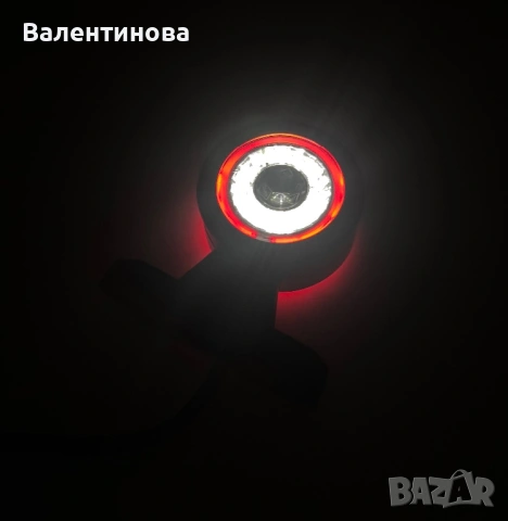 КОМПЛЕКТ LED рогче габарит червено/бяло 12-24V за камион, ремарке, снимка 2 - Аксесоари и консумативи - 54367293