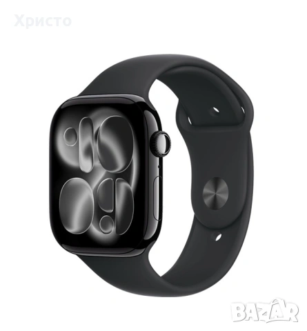 НОВ!!! Смарт часовник Apple Watch 11 GPS, Корпус Jet Black Aluminium 46mm , снимка 2 - Смарт часовници - 55256803