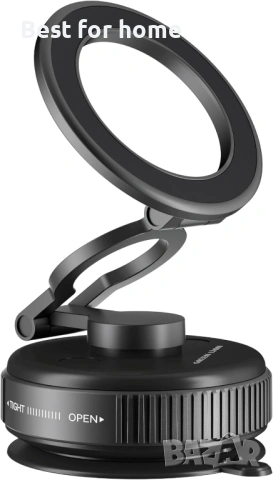 Green Lion GX-40 Вендузна поставка за телефон, сгъваем дизайн, въртене на 360°, съвместима с Magsafe