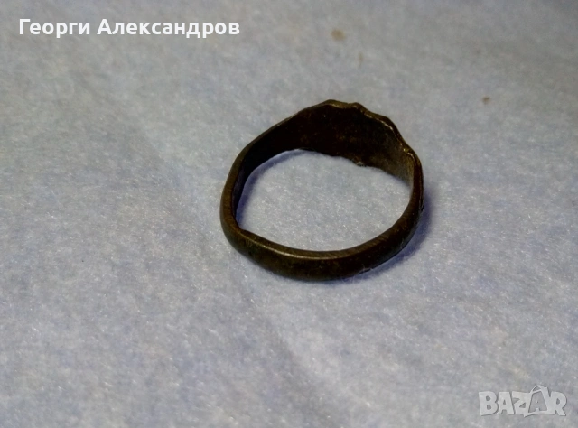 1909г Български САЧАНЕН ПАТРИОТИЧЕН / ВЪЗПОМЕНАТЕЛЕН ПРЪСТЕН, снимка 5 - Антикварни и старинни предмети - 54193078