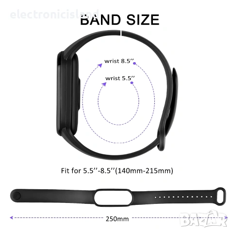 Каишка и Аксесоар за смарт гривна Xiaomi Mi band модел: 2 / 3 / 4 / 5 / 6 / 7 / 8 / 9 / 10, снимка 8 - Смарт гривни - 17086311