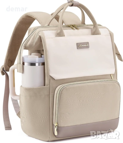 Раница LOVEVOOK за жени, за 15,6 инчов лаптоп с джоб за голяма чаша