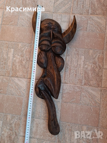 Дървена кукерска маска, снимка 2 - Други - 54238873
