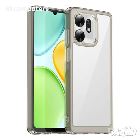 Прозрачен TPU+Акрил Калъф за Honor X6d 5G - Airbag, Антиотпечатък, 5 цвята, снимка 2 - Резервни части за телефони - 54517992