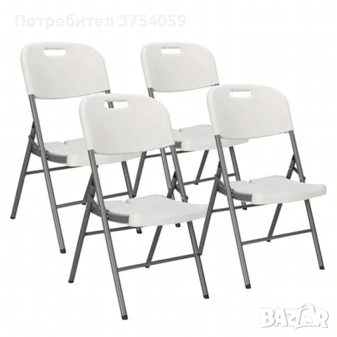 Сгъваема маса + 4 сгъваеми стола - практичен, здрав и удобен комплект за всяко събитие, снимка 6 - Градински мебели, декорация  - 55147809