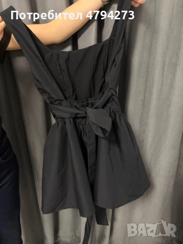 Дамска черна рокля, снимка 2 - Рокли - 54169042