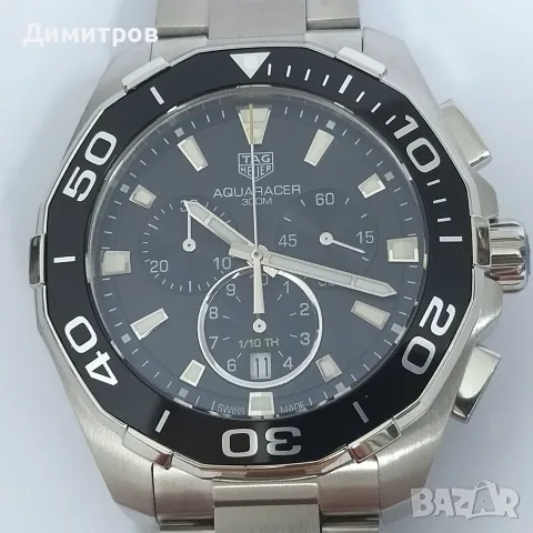 НОВ Tag Hauer Aquaracer, 300м, кутия+документи, Chrono, снимка 6 - Мъжки - 55681624