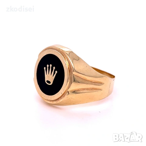 Златен мъжки пръстен Rolex 5,45гр. размер:63 14кр. проба:585 модел:37081-5, снимка 2 - Пръстени - 54068507