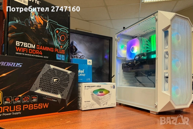 Геймърски компютър, full hd, Intel i5 14th, rtx 3080, 16gb, nvme