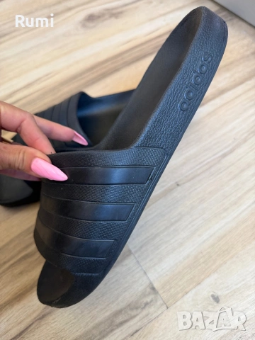 Оригинални черни мъжки чехли Adidas ! 46 н, снимка 2 - Мъжки чехли - 51229066