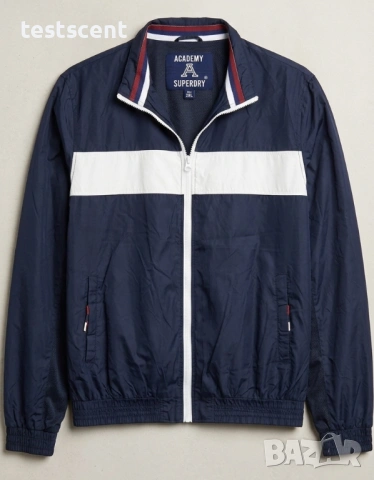 Спортно мъжко яке Superdry Academy Club House Jacket 2XL – Lightweight Navy XXL, снимка 9 - Якета - 54313202