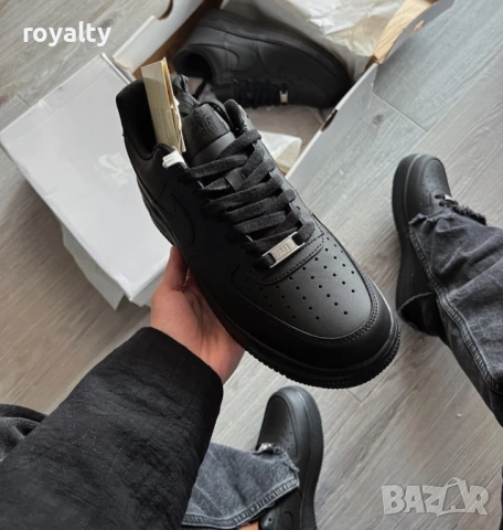 Nike Air Force 1 Black Нови Черни Дамски Маратонки Найк с Кутия , снимка 2 - Маратонки - 54857481