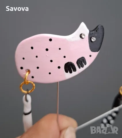 Глинени брошки котки , снимка 8 - Подаръци за жени - 55692958