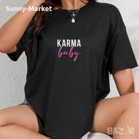 Дамска тениска KARMA с къс ръкав XS-4XL, снимка 7 - Тениски - 54036129