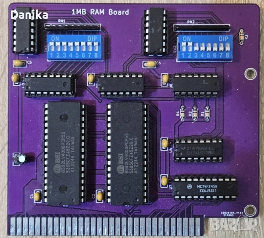 Платка RAM за Правец 16 RAM640 1 MB PC XT рам за ретро компютър ИМКО-4