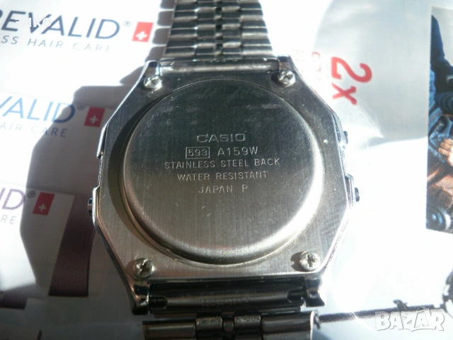 Casio A159W- работещ часовник с верижка, снимка 2 - Мъжки - 54858976