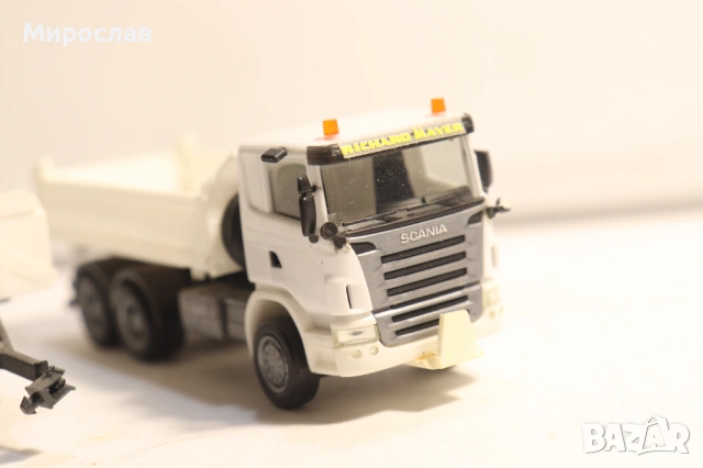 HERPA 1:87 H0 SCANIA САМОСВАЛ ГОНДОЛА КАМИОН МОДЕЛ КОЛИЧКА, снимка 8 - Колекции - 54396295