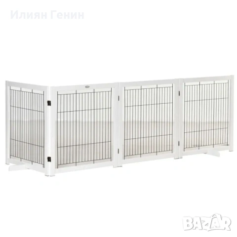PawHut Дървена предпазна врата за кучета, снимка 7 - За кучета - 54404425