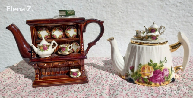 2 колекционерски чайника Royal Albert Old Country Roses на Cardew