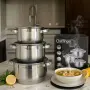 Cheffinger - комплект тенджери от неръждаема стомана – здравина, стил и готвене без компромис, снимка 4