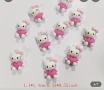 Коте Кити Hello Kitty малка фигурка акрил пластмасова нокти маникюр ръчна изработка, снимка 3