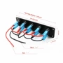 Панел с 5 ON/OFF превключвателя със синя LED светлина 12V/24V 20A – за тунинг, лодки, камиони 10306, снимка 3