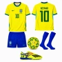 Детски Футболен Екип На Бразилия Neymar Jr Световно 2026 г.Обувки Топка, снимка 1