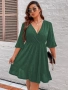 Блестяща тъмнозелена рокля 2XL/3XL , снимка 1