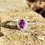 Сребърен пръстен с Аметист, снимка 4