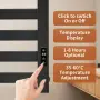 Отопляем електрически радиатор за кърпи с термостат, 4 бара, 355 x 485 мм, самозалепващ, черен, снимка 4