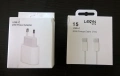 Зарядно устройство и кабел за Apple - USB-C, 20W, бяло, снимка 1