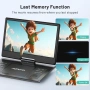 POFOTO 15.7" преносим DVD плейър/14.1" HD въртящ се екран/4000mAh батерия/2 колони/USB/SD/TV,черен, снимка 6