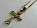 Златен синджир с кръст  14к, 2,78гр, снимка 2