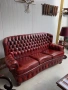 Chesterfield/Честърфилд Класически кожен диван – Бордо, снимка 4