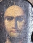 Старинна руска икона „Христос Вседържител“ с метален обков, снимка 6