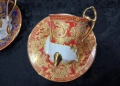 Vintage k&k Vienna porcelain Комплект 2бр .двоен сет  за еспресо/късо кафе , снимка 7
