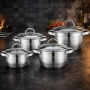 Комплект 4 тенджери Cheffinger + Ръчен чопър Cheffinger, снимка 2