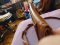 Генералска чанта естествена кожа тип командирска от соца 60- те год. 31х22см, снимка 2