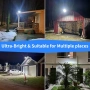 Нова Соларна LED лампа за двор 330 LED 7000 mAh със сензор за движение и дистанционно, снимка 5
